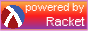 An 88x31 button. It has the racket language logo, with the text 'powered by racket' next to it.