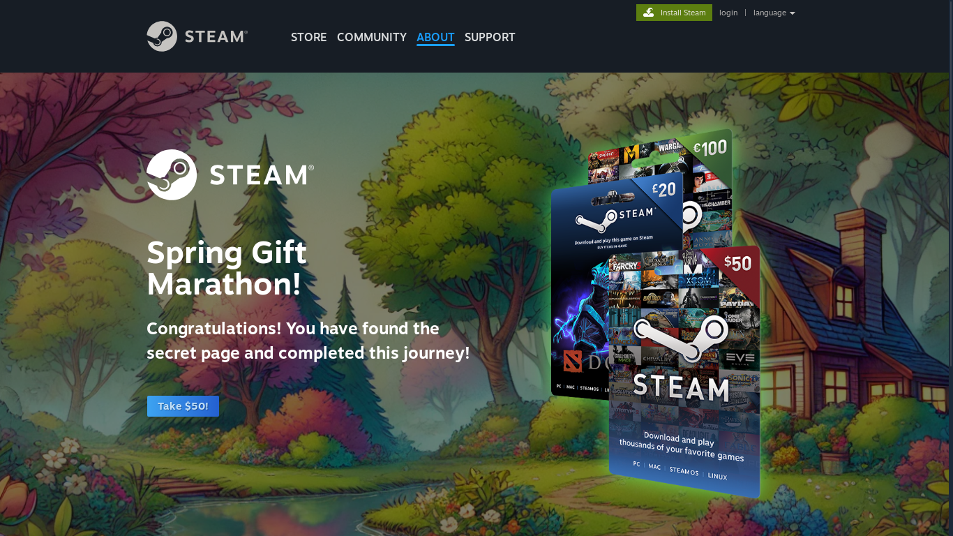 a screenshot of a steam scam page